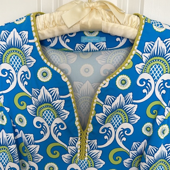 J. McLaughlin Catalina Cloth Dress, Blue & Green, XS - Picture 2 of 8